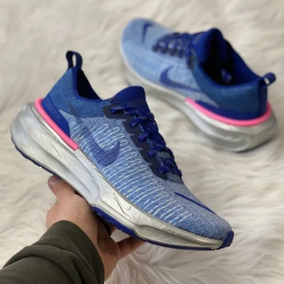 Nike Invincible Run Flyknit 3 Womens Running Shoes Blue DX5051-400 VNDS Sz 10.5