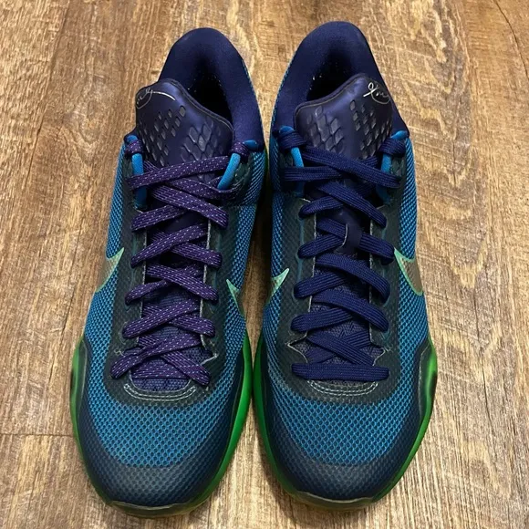Nike Kobe 10 X Low Emerald City Blue Green Silver