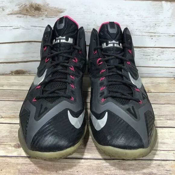 Nike Lebron James XI Miami Night Shoes Mens Size 12 Athletic 616175-003 B-Ball