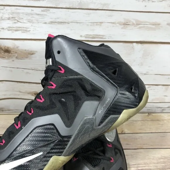 Nike Lebron James XI Miami Night Shoes Mens Size 12 Athletic 616175-003 B-Ball