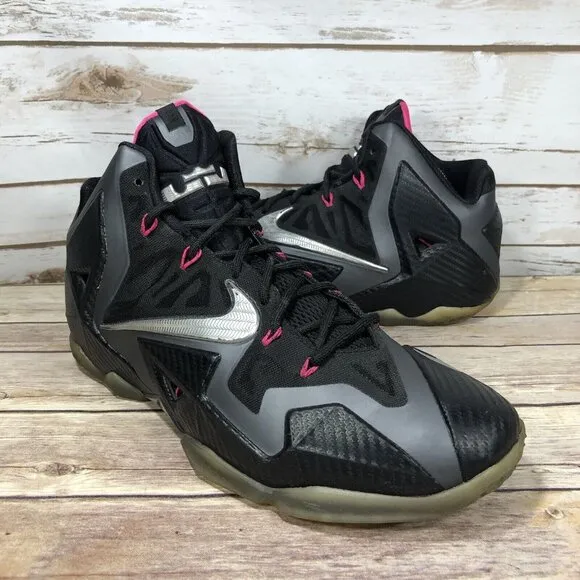 Nike Lebron James XI Miami Night Shoes Mens Size 12 Athletic 616175-003 B-Ball