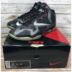 Nike Lebron James XI Miami Night Shoes Mens Size 12 Athletic 616175-003 B-Ball