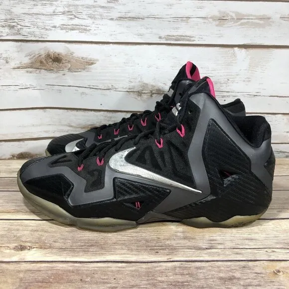 Nike Lebron James XI Miami Night Shoes Mens Size 12 Athletic 616175-003 B-Ball