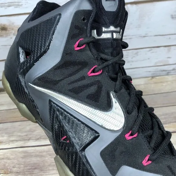 Nike Lebron James XI Miami Night Shoes Mens Size 12 Athletic 616175-003 B-Ball