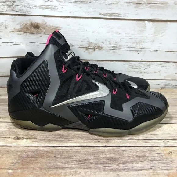 Nike Lebron James XI Miami Night Shoes Mens Size 12 Athletic 616175-003 B-Ball