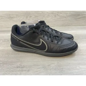 Nike Legend 9 Club IC DA1189-004 Men's 8.5 Black Leather Athletic Sneaker Shoes