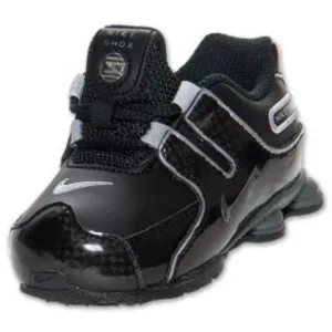 Nike Little Shox Athletic Shoes Black Silver Trim 488308-007 Size (9C)
