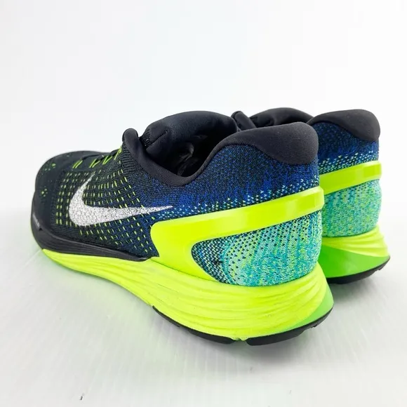 Nike Lunarglide 7 Black Green Athletic Running Sneakers Shoes