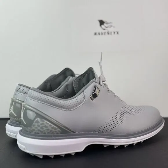Nike Men's SIZE 5.5 Jordan ADG 4 Golf Shoes Wolf Grey White‎ Leather DM0103-010