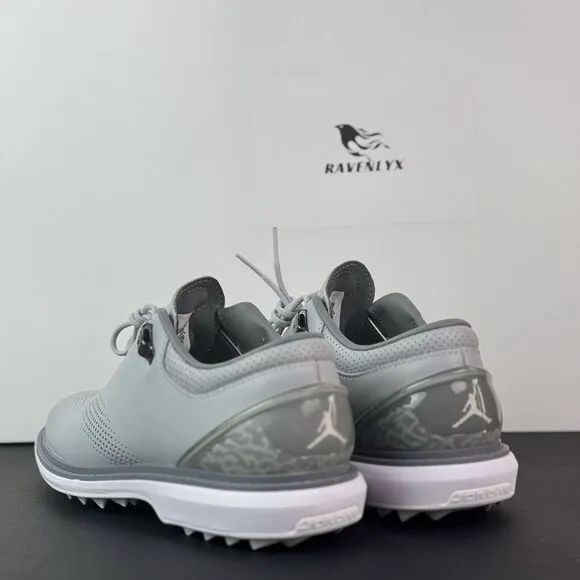 Nike Men's SIZE 5.5 Jordan ADG 4 Golf Shoes Wolf Grey White‎ Leather DM0103-010