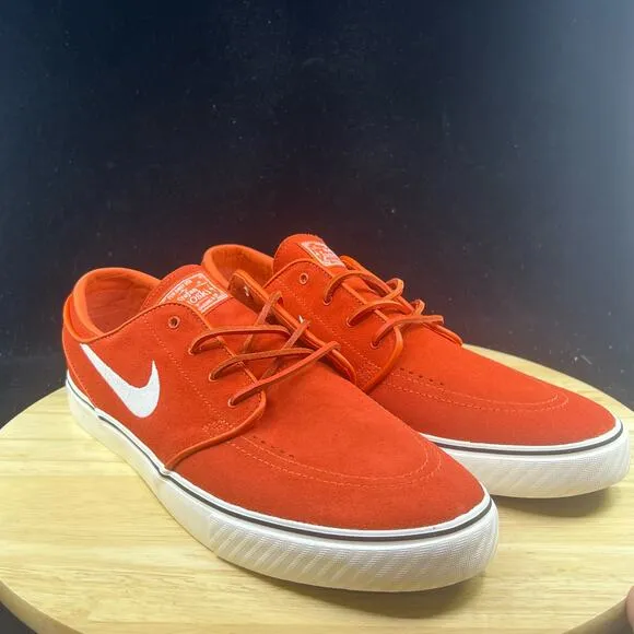 Nike Mens Zoom Stefan Janoski Orange White Suede Skate Shoes Sz 10.5  FD6757-800