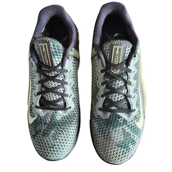 Nike Metcon Training Shoes Green Camo Gym Workout Sneakers Men's Size 10.5