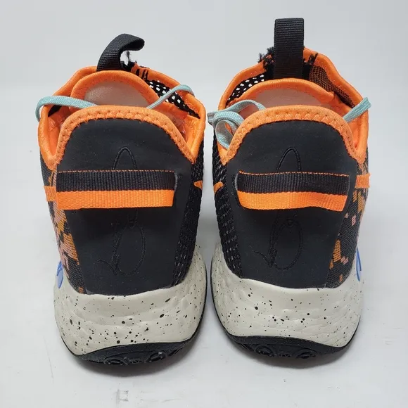 Nike PG4 Digi Camo Total Orange Black CD5079-200 Basketball Shoes Men's 8