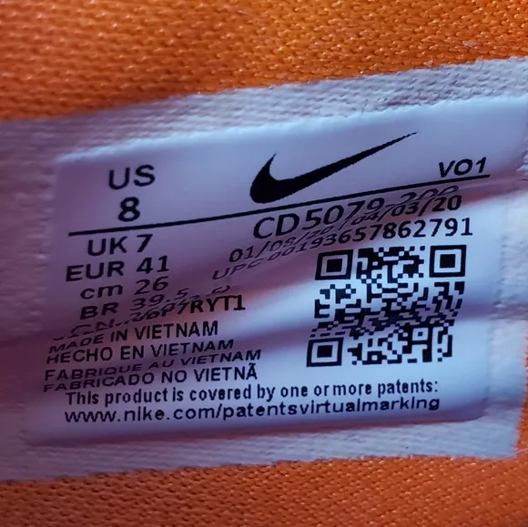 Nike PG4 Digi Camo Total Orange Black CD5079-200 Basketball Shoes Men's 8