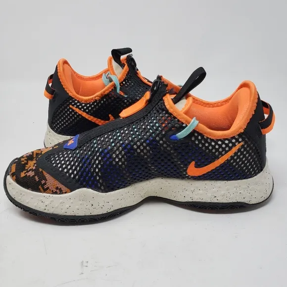 Nike PG4 Digi Camo Total Orange Black CD5079-200 Basketball Shoes Men's 8