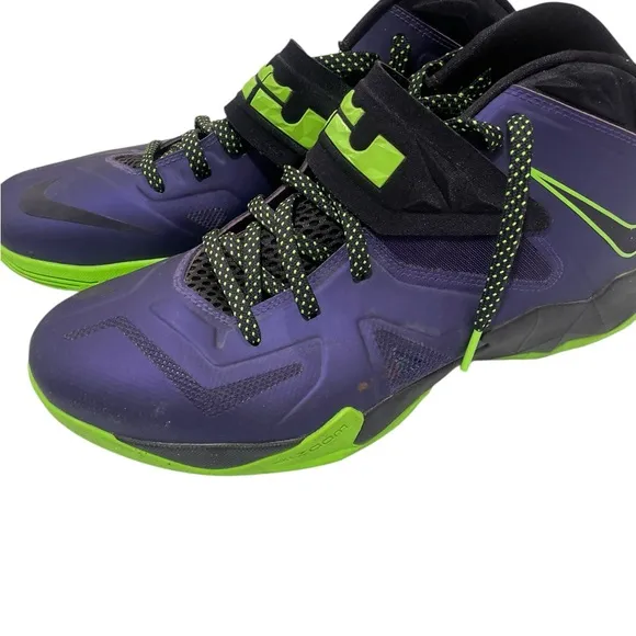 Nike Purple and Green Athletic Shoes LeBron James