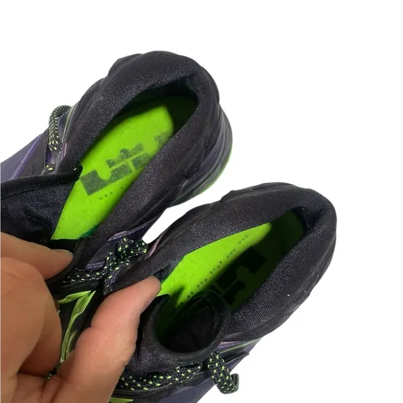 Nike Purple and Green Athletic Shoes LeBron James