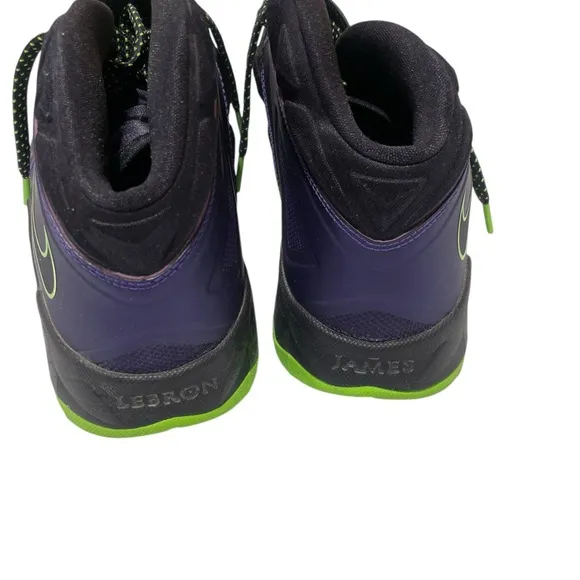 Nike Purple and Green Athletic Shoes LeBron James