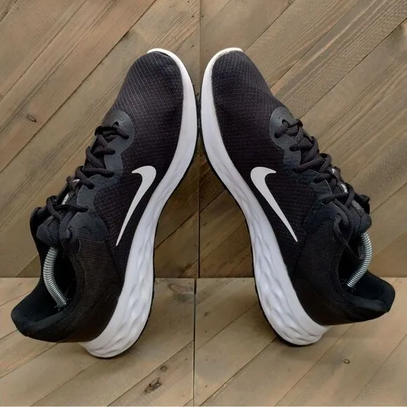 Nike‎ Revolution 6 Flyease Next Nature Running Shoes Mens Size 12 Black White