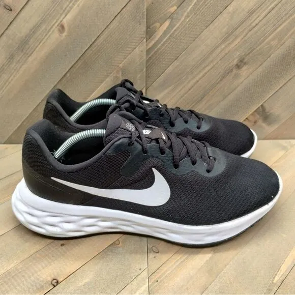 Nike‎ Revolution 6 Flyease Next Nature Running Shoes Mens Size 12 Black White