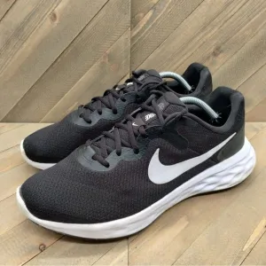 Nike‎ Revolution 6 Flyease Next Nature Running Shoes Mens Size 12 Black White