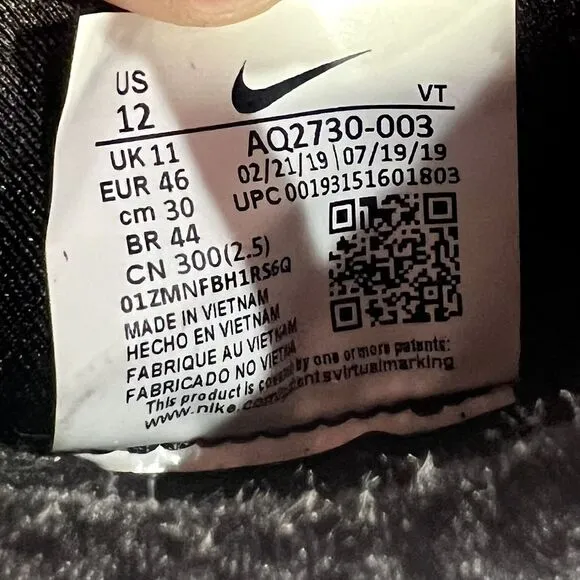 Nike Running Shoes Mens 12 Black Pink Joyride Run Flyknit AQ2730-003 Athletic