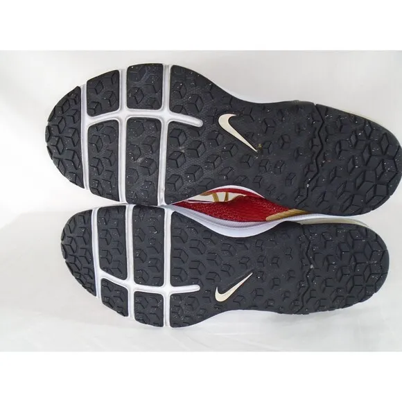 Nike SF 49ERS Shoes NFL Men's 8.5 AR0518-600 San Francisco Red Gold
