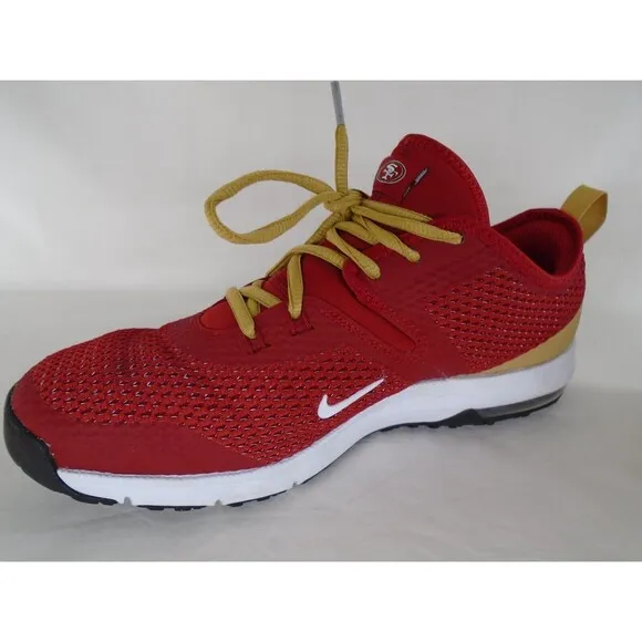 Nike SF 49ERS Shoes NFL Men's 8.5 AR0518-600 San Francisco Red Gold
