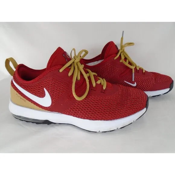 Nike SF 49ERS Shoes NFL Men's 8.5 AR0518-600 San Francisco Red Gold