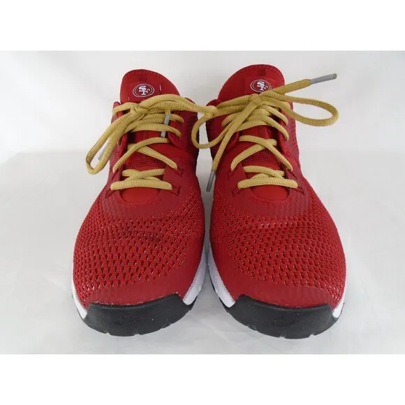 Nike SF 49ERS Shoes NFL Men's 8.5 AR0518-600 San Francisco Red Gold