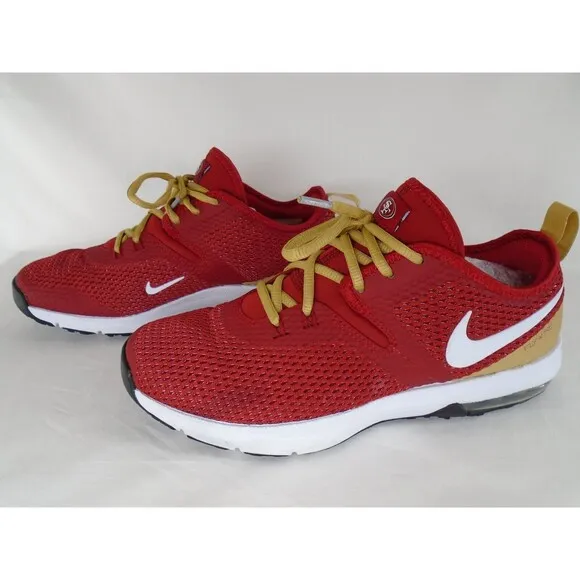 Nike SF 49ERS Shoes NFL Men's 8.5 AR0518-600 San Francisco Red Gold