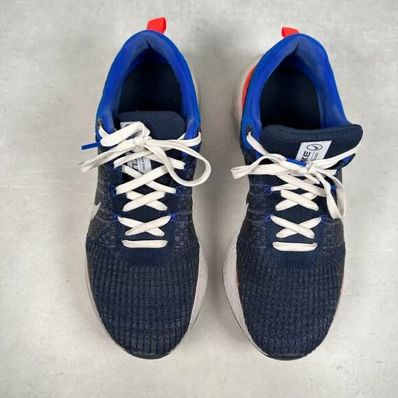 Nike Shoes Mens 12 Blue React Infinity Run FlyKnit 3 FD0364-419 Running Athletic
