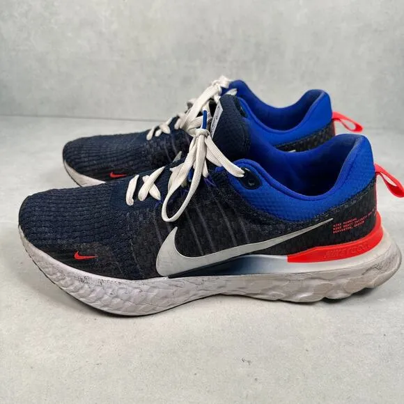 Nike Shoes Mens 12 Blue React Infinity Run FlyKnit 3 FD0364-419 Running Athletic