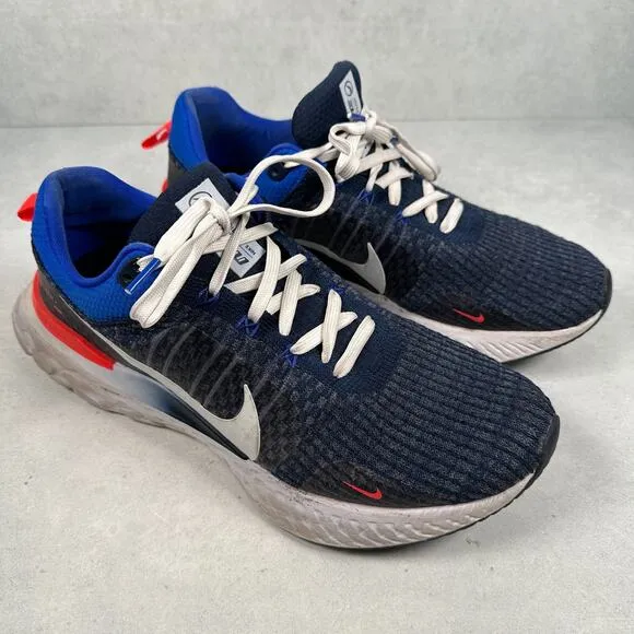 Nike Shoes Mens 12 Blue React Infinity Run FlyKnit 3 FD0364-419 Running Athletic