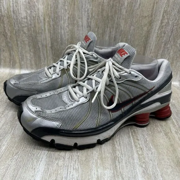 Nike Shox Turbo VII Mens Size 10.5 Red Gray‎ Athletic Shoes Sneakers 324907-041