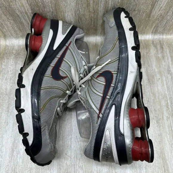 Nike Shox Turbo VII Mens Size 10.5 Red Gray‎ Athletic Shoes Sneakers 324907-041