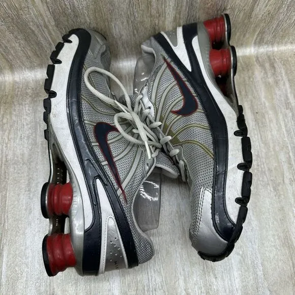 Nike Shox Turbo VII Mens Size 10.5 Red Gray‎ Athletic Shoes Sneakers 324907-041