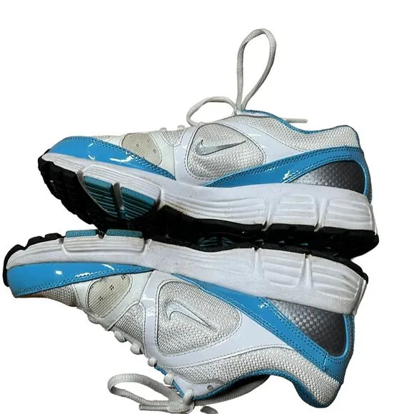 Nike Sneakers Air Max Run Lite Womens Size 7 Running Shoes White Blue 386515-101