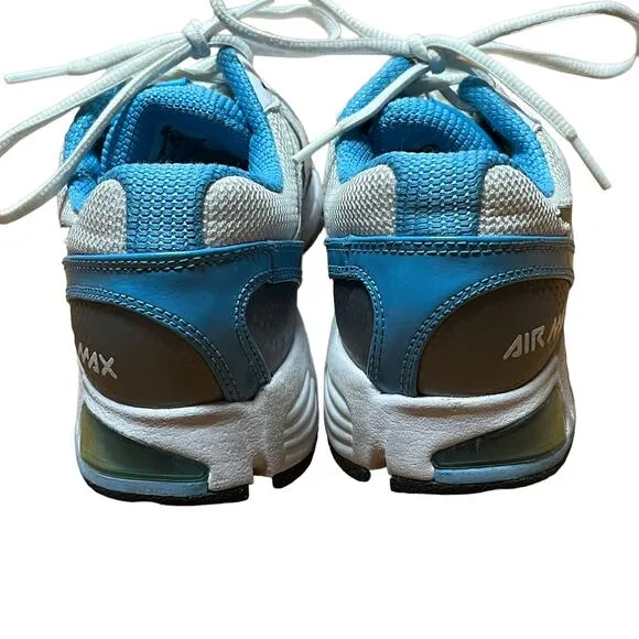 Nike Sneakers Air Max Run Lite Womens Size 7 Running Shoes White Blue 386515-101