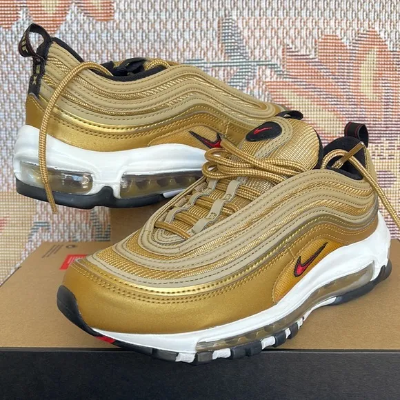 Nike WMNS Air Max 97Metallic Gold/Black/White/ Varsity RedSize 6.5DQ9131-700