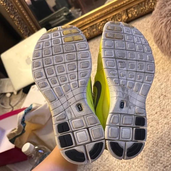 Nike Yellow Athletic Shoes- Diamond Studded