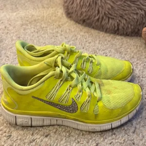 Nike Yellow Athletic Shoes- Diamond Studded