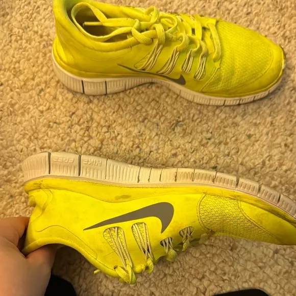 Nike Yellow Athletic Shoes- Diamond Studded