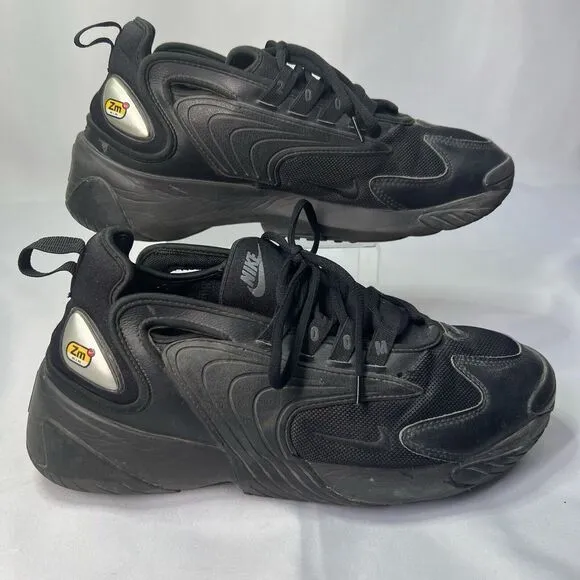 Nike Zoom 2K Triple Black Sneakers Low Top Lace Up Shoes Mens Size 10