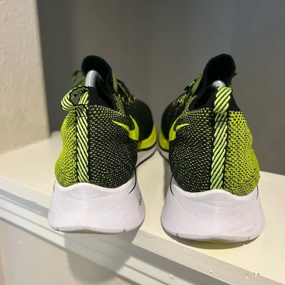 Nike Zoom Fly Flyknit Mens Size 12 Racing Black Volt Athletic Shoes BV6103-002
