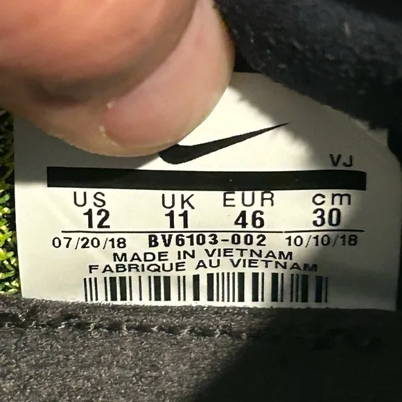 Nike Zoom Fly Flyknit Mens Size 12 Racing Black Volt Athletic Shoes BV6103-002