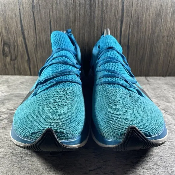 Nike Zoom Fly Flyknit Shoes Mens Sz 11.5 Blue White Athletic Trainers Sneakers