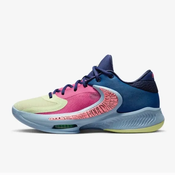 Nike Zoom Freak 4 NRG Unknown Pink Blue Basketball Shoes Size 11
