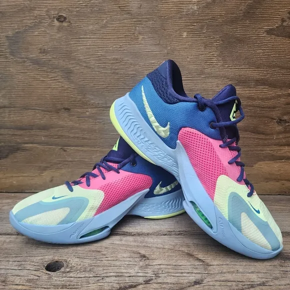 Nike Zoom Freak 4 NRG Unknown Pink Blue Basketball Shoes Size 11