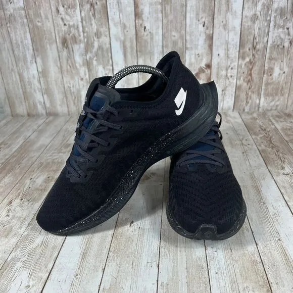 Nike Zoom X Triple Black Running Shoes Performance Athletic Sneakers Men's 8.5‎